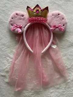 ミニーマウス プリンセス カチューシャ（王冠・ベール付き）
