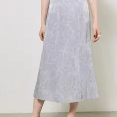 花柄フレアロングスカート グレー snidel スナイデル