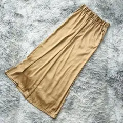 ミッシェルクラン 38 ワイドパンツ 無地 キャメル 通勤のサムネイル