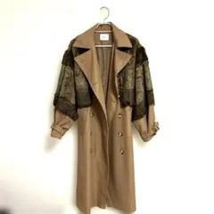 お得　MURUA ベージュ ダブルブレスト ロングコート