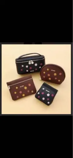 ◎新品✴︎未使用◎ MARY QUANTバイカラーデイジー刺繍2ファスナーポーチ