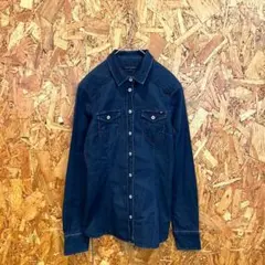 TOMMY HILFIGER 長袖シャツ デニム インディゴ レディース 4