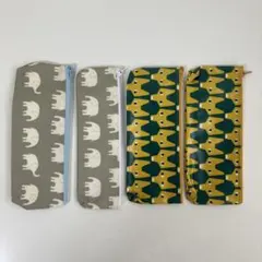 ハンドメイド　北欧柄　ファスナーポーチ