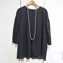 美品■レリアン WHITE LABEL■13+■ノーカラーシア―ブラウス・羽織りのサムネイル