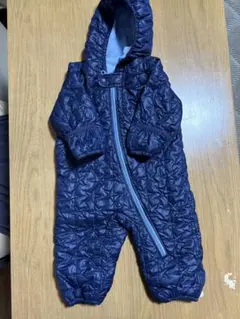 ネイビー　ダウン　アウター　スノーウェア　ロンパース　冬　裏起毛　星柄　ユニクロ