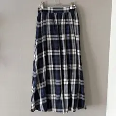 【週末限定価格】 O’NEIL OF DUBLIN リネンチェックロングスカートのサムネイル