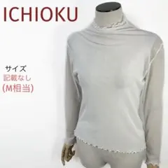 イチオク ICHIOKUシアートップス シースルー ハイネック レイヤード 長袖