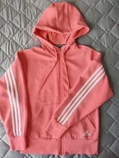 adidas フルジップ パーカー ピンク