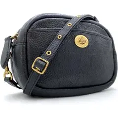 美品✨コーチ ショルダーバッグ 2way カメラバッグ ターンロック シボ革　黒