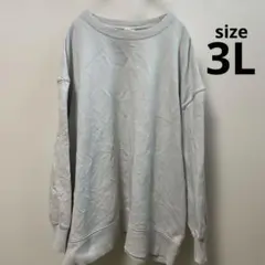 terra & sky 【3L】スウェット　トレーナー　ライトグレー　大きめ
