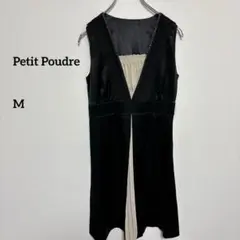 Petit PouDreノースリーブワンピース M ブラック日本製c506②