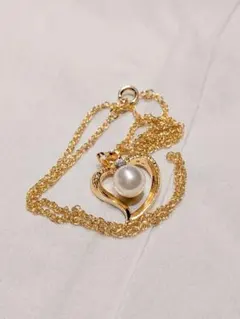 ハート型パールネックレス