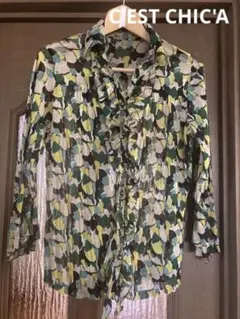 C'EST CHIC'A セシカ　胸元フリル　　　　長袖ブラウスのサムネイル