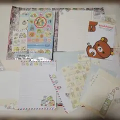 すみっコぐらし リラックマ レター メモセット シール付き