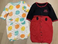 ベビー服　ロンパースとミッキーのカバーオール　50-60cm