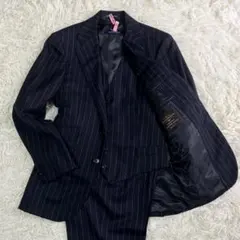 グリーンレーベルリラクシング カノニコ 3ピース ネイビー ストライプ