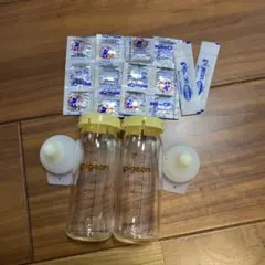 哺乳瓶　病産院用100ml 2本セット ミルトン　CPピジョン　ミルクポン消毒