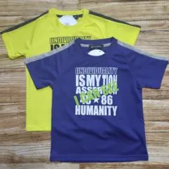 新品 未使用 英字プリント ポリエステル 半袖 Tシャツ 男の子 110