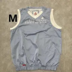 lecoq sportif 　ゴルフ ベスト 裏地メッシュ サックス　 M