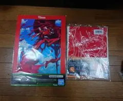 新品未開封 ☆ エヴァンゲリオン 一番くじ アスカ タオル 弐号機イラストボード