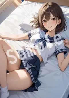 JK グラビア アニメファンアート A4 ポスター イラスト ★00242369