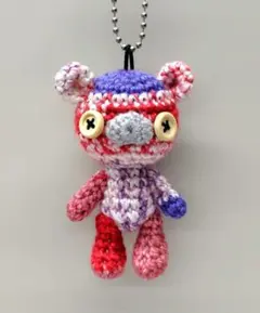 あみぐるみキーホルダー　くま　♧216