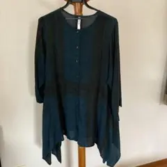 MALIKA ダークグリーン ストライプ チュニックのサムネイル