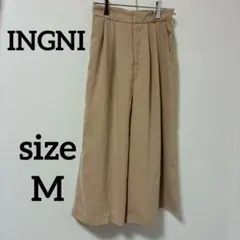 イング ガウチョパンツ ワイドパンツ (M) ベージュ バックゴム