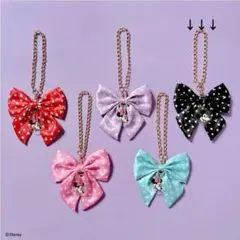 オンラインショップ完売！Disney　ミッキーリボンチャーム　ブラック