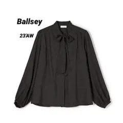 Ballseyトゥモローランド★ミニドットプリント ボウタイ ブラウス ギャザー