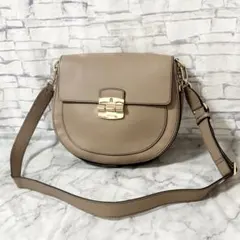 ほぼ 미사용 ✨FURLA フルラ・レザー 2wayショルダーバッグ グレージュ系