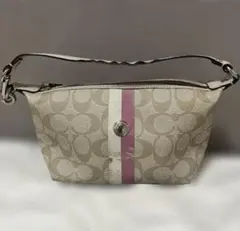 COACH コーチ シグネチャー PVC ワンハンドル ハンドバッグ ミニバッグ