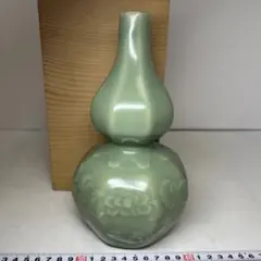 龍泉窯 青磁 瓢箪 花瓶 花器 花入 壺 フラワーベース 陶器 中国美術