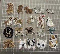 刺繍アイロンワッペン　入園入学　名入れ　猫　ライオン　うさぎ　ひよこ　くま　ゾウ 刺繍アイロンワッペン 入園入学 名入れ 猫 ライオン うさぎ ひよこ