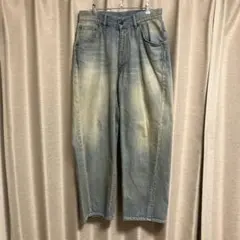 kapital ライトブルー デニム ワイドパンツ ハイウエスト ジャンボ 