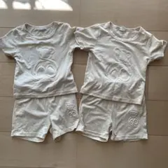 くまさん　夏　半袖　パジャマ　韓国服　双子　80cm