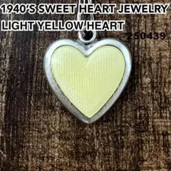 スウィートハートジュエリー黄色エナメル シルバーヴィンテージネックレスNAVY1