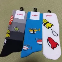 【新品・未使用】graniph グラニフ ソックス Mサイズ × ３足セット
