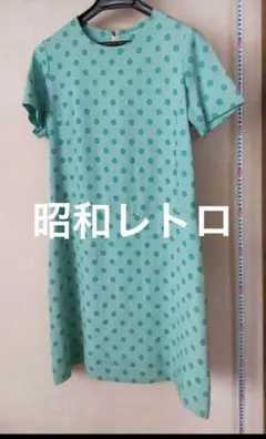 [vintage] 昭和40年代　昭和レトロ　レトロ　　水色 　ミニワンピース