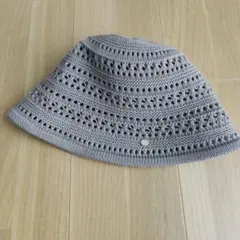 透かし編み バケットハット