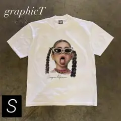 海外インポート グラフィックTシャツ 白 S ユニセックス opium Y2K
