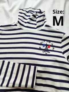 【Callaway】ゴルフウェア/ストライプ タートルネックシャツ レディースM