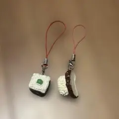 寿司 ミニチュア ストラップ 2個セット