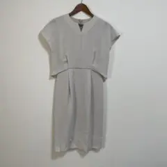 グリーンレーベルリラクシング ダブルクロス フレンチスリーブ ワンピース