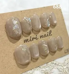 ネイルチップ　688 ベリーショートラウンド　マグネット　シェル
