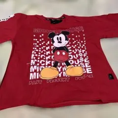 ミッキーマウス赤半袖Ｔシャツ〜新品未使用品〜サイズＭ〜Ｌ〜男女兼用品