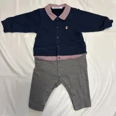 familiar ファミリア カバーオール チェック 70