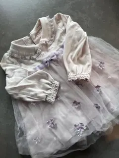 メゾピアノ 刺繍入りワンピース