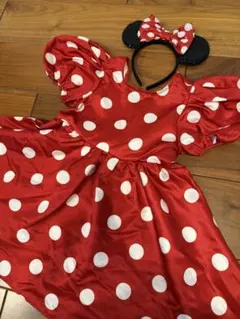 ミニー風　ドレス　ワンピース　ミニー　ミニーカチューシャ