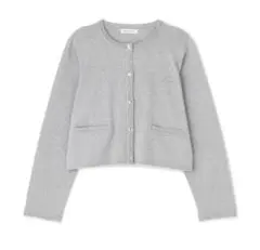 NATURAL BEAUTY BASIC シルクブレンドカーディガン グレー